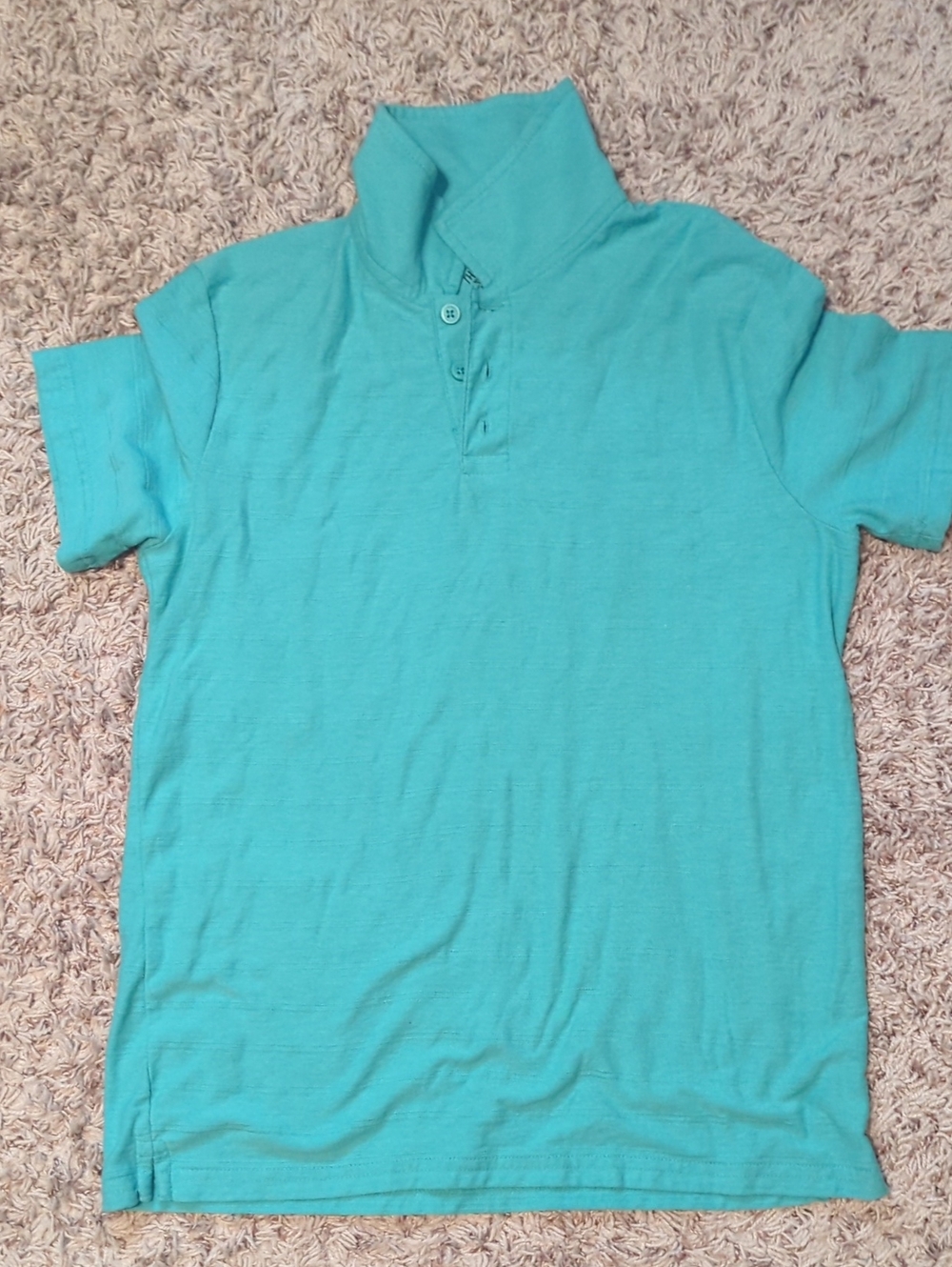 Kids Short-Sleeve Polo Shirt in Teal